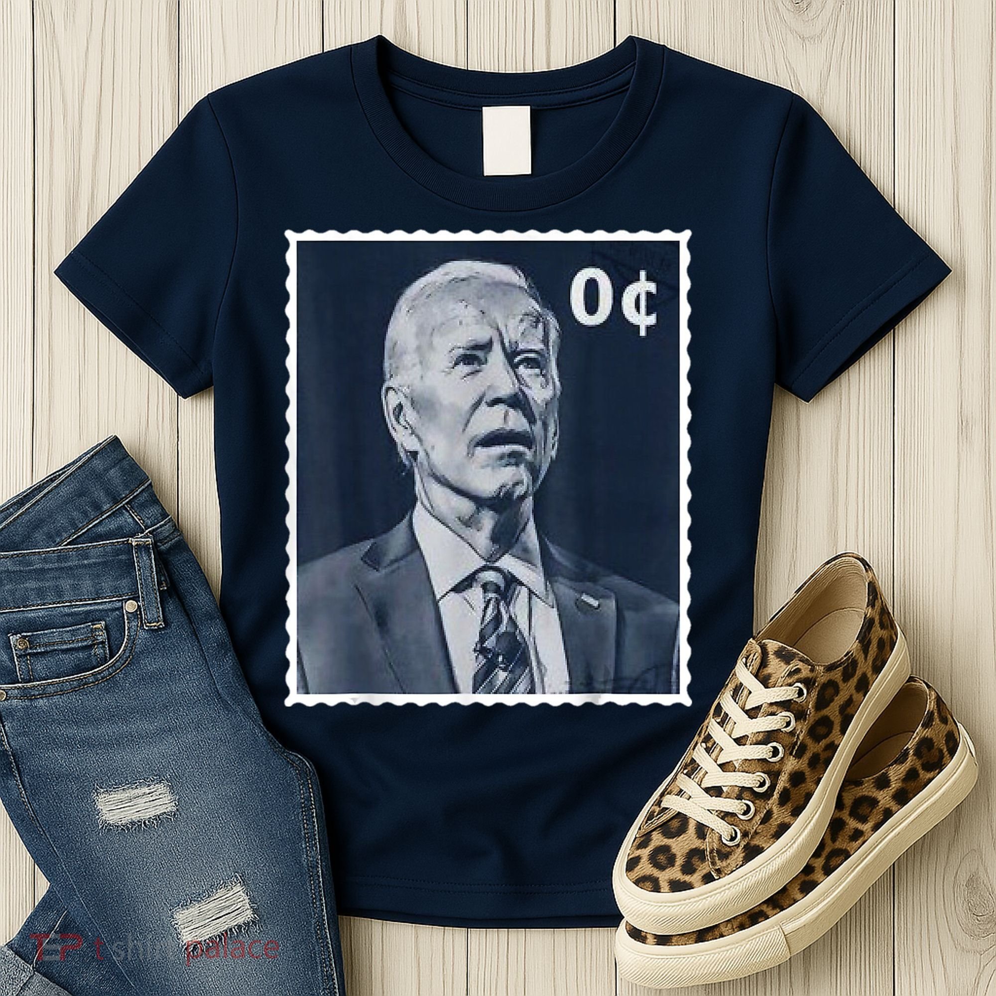 Biden Zero Cents Stamp 0 President Joe Biden Women's T-Shirt