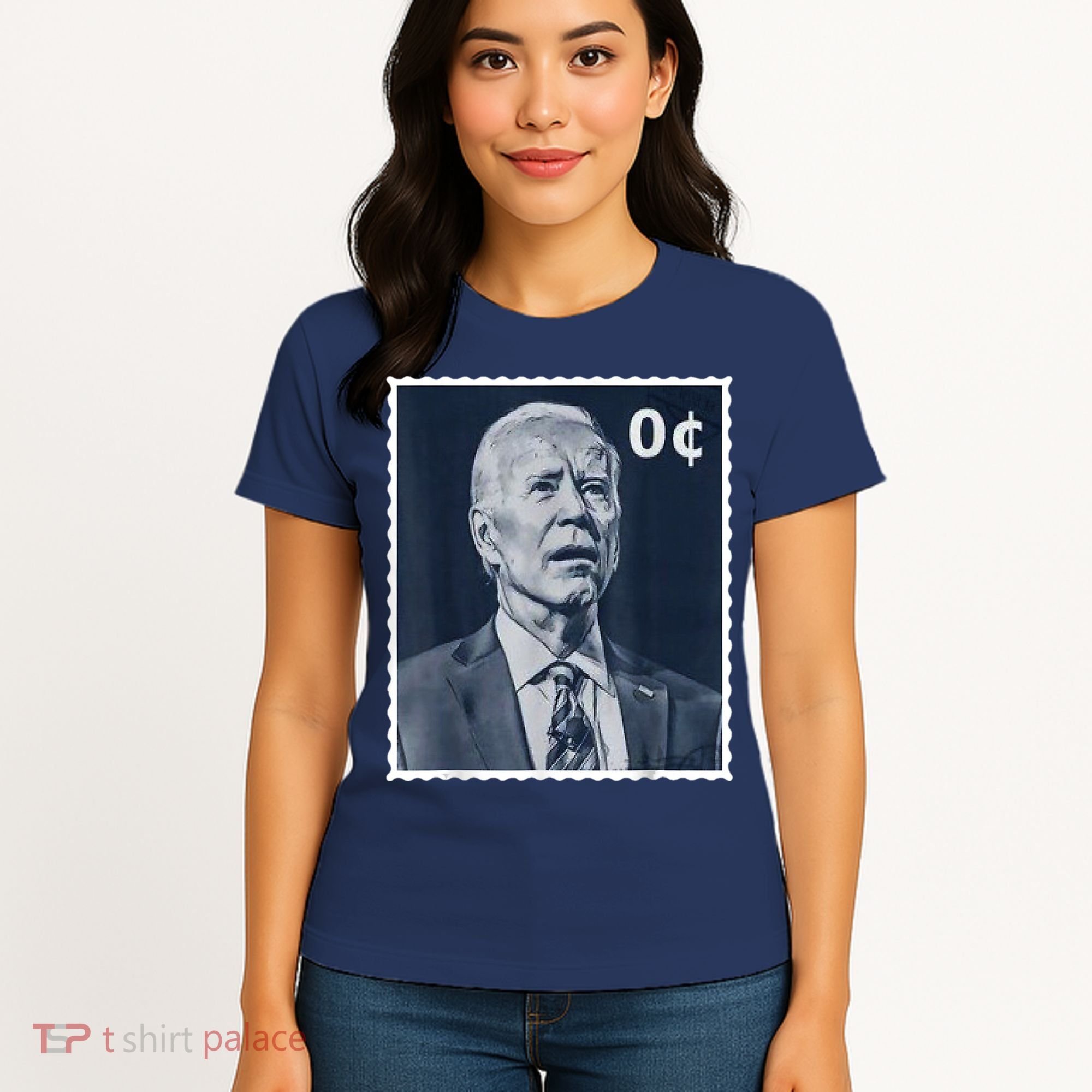 Biden Zero Cents Stamp 0 President Joe Biden Women's T-Shirt