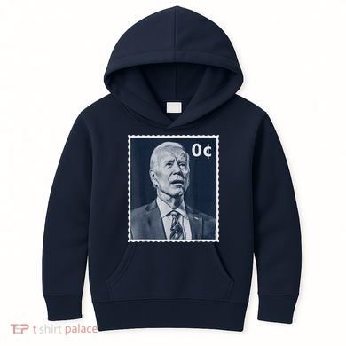 Biden Zero Cents Stamp 0 President Joe Biden Kids Hoodie