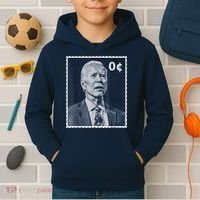 Biden Zero Cents Stamp 0 President Joe Biden Kids Hoodie thumb 2