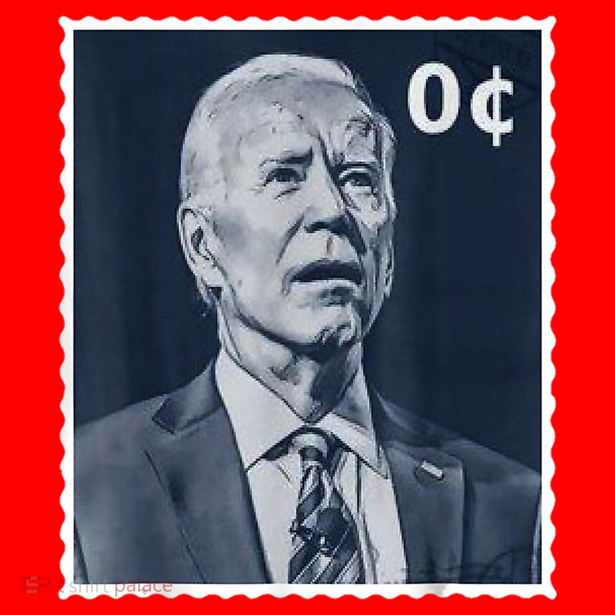 Biden Zero Cents Stamp 0 President Joe Biden Santa Hat