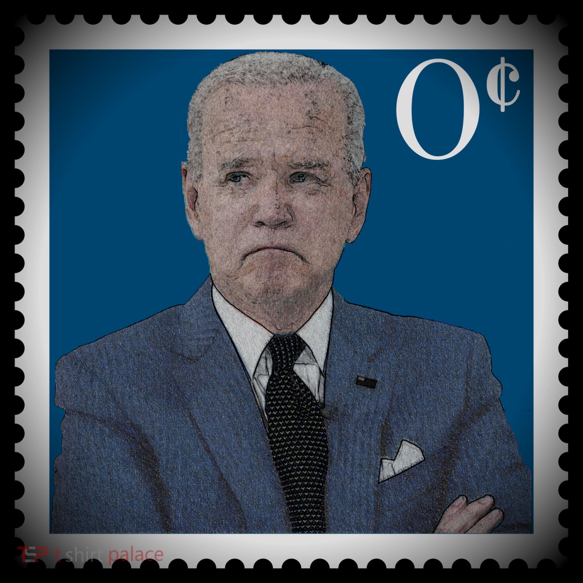 Biden Zero Cents Stamp Joe 0 Funny President Coffee Mug