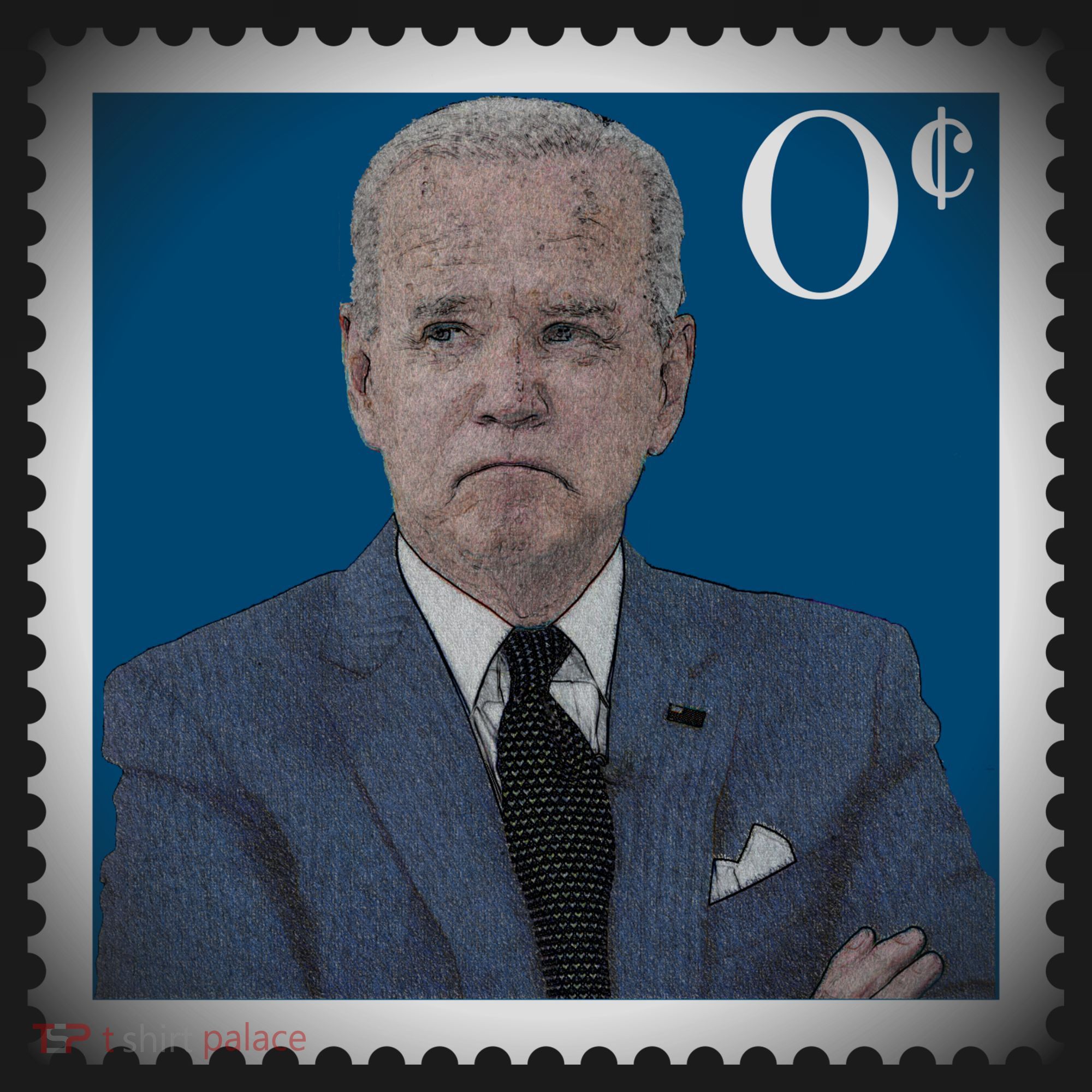 Biden Zero Cents Stamp Joe 0 Funny President Ornament