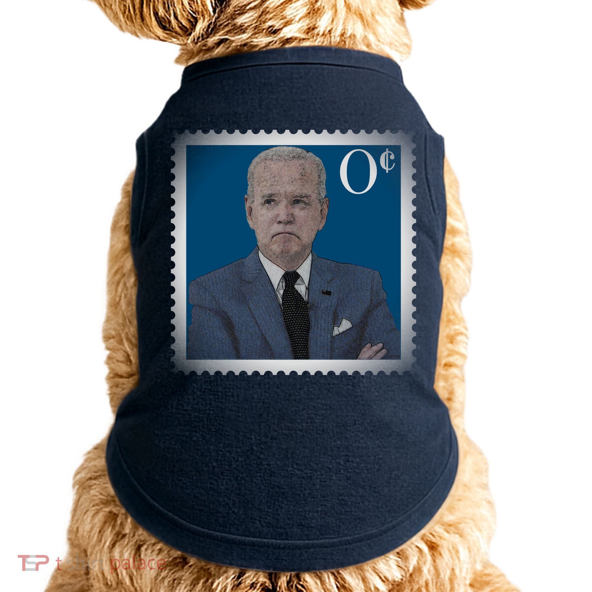 Biden Zero Cents Stamp Joe 0 Funny President Doggie Tank