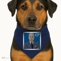 Biden Zero Cents Stamp Joe 0 Funny President USA-Made Doggie Bandana thumb 1