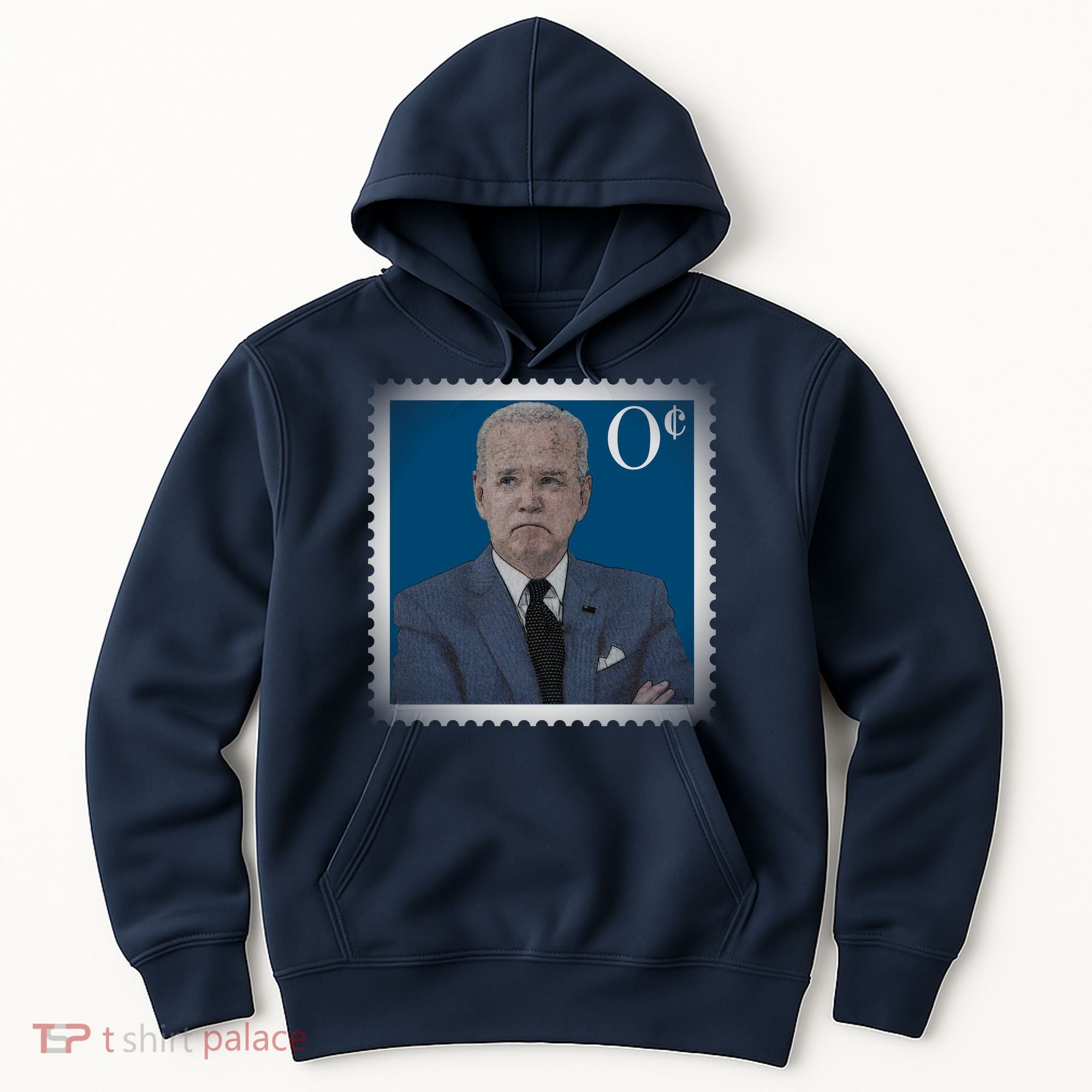 Biden Zero Cents Stamp Joe 0 Funny President Hoodie