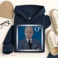 Biden Zero Cents Stamp Joe 0 Funny President Hoodie thumb 4