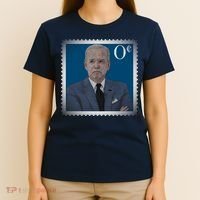 Biden Zero Cents Stamp Joe 0 Funny President T-Shirt thumb 4