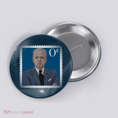 Biden Zero Cents Stamp Joe 0 Funny President Button
