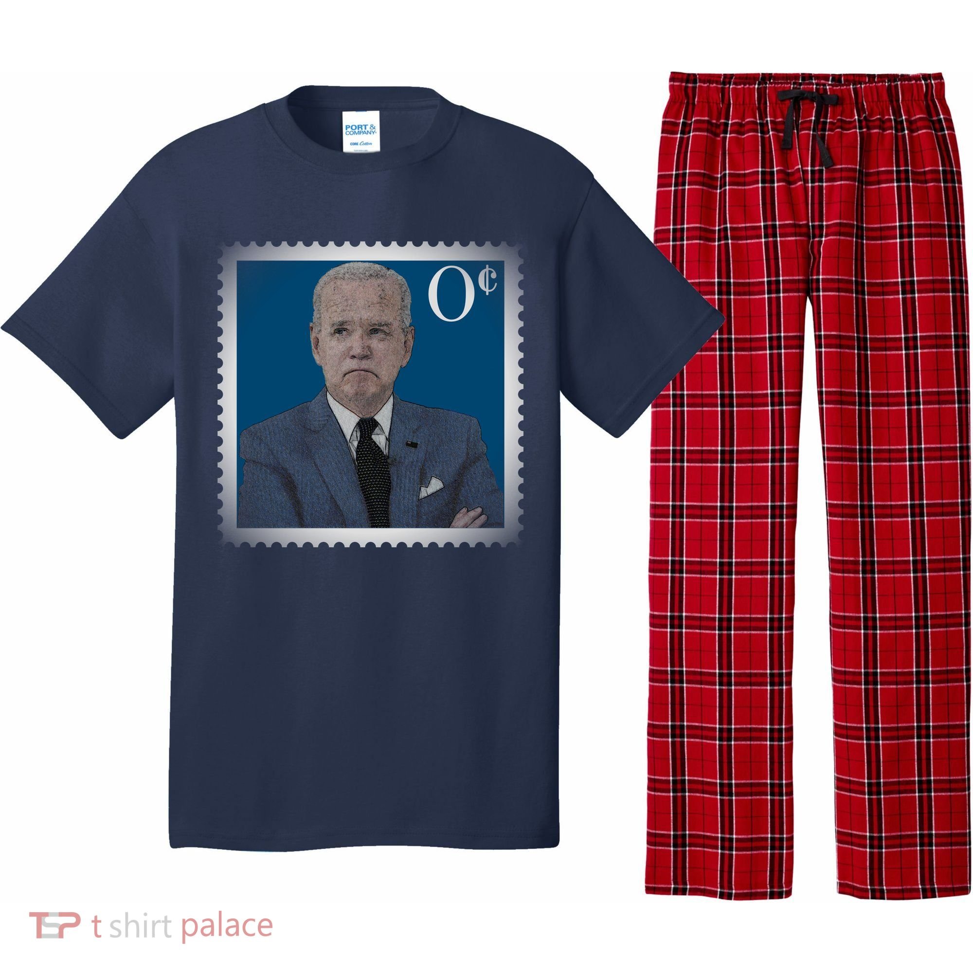 Biden Zero Cents Stamp Joe 0 Funny President Pajama Set