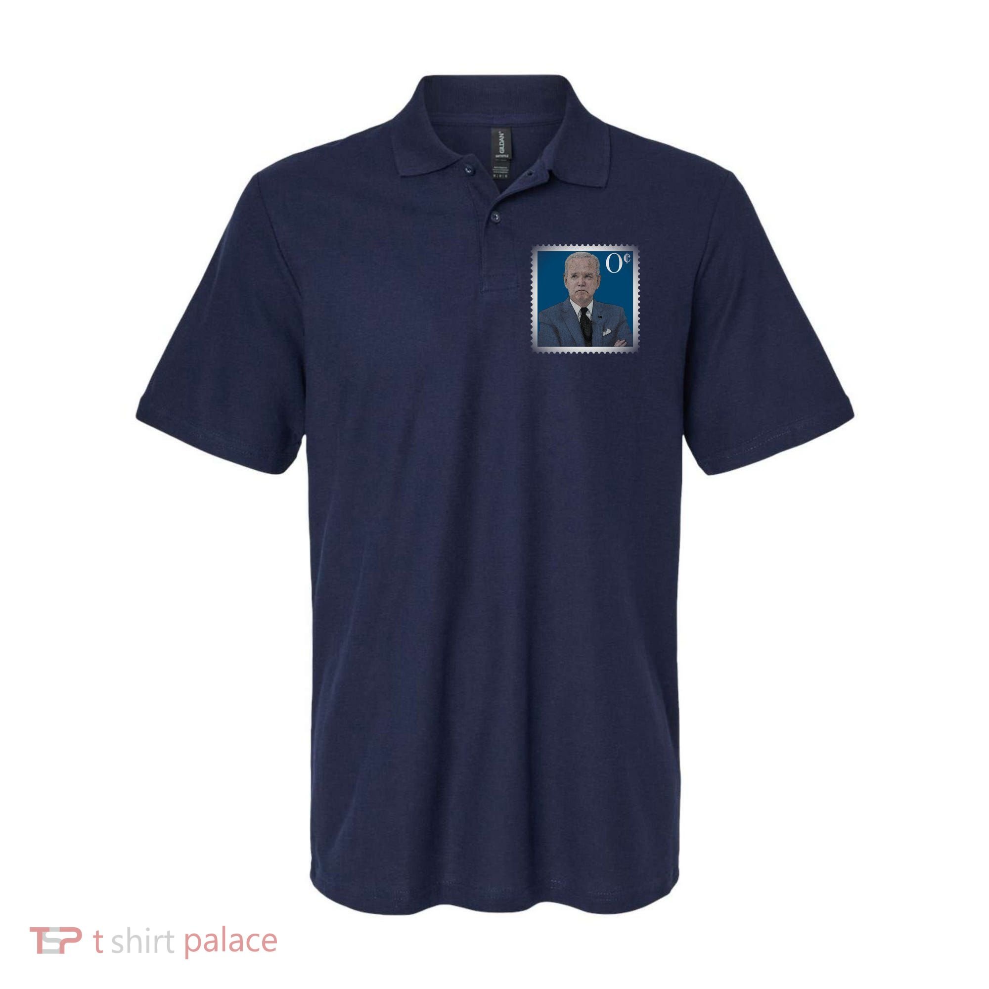 Biden Zero Cents Stamp Joe 0 Funny President Polo