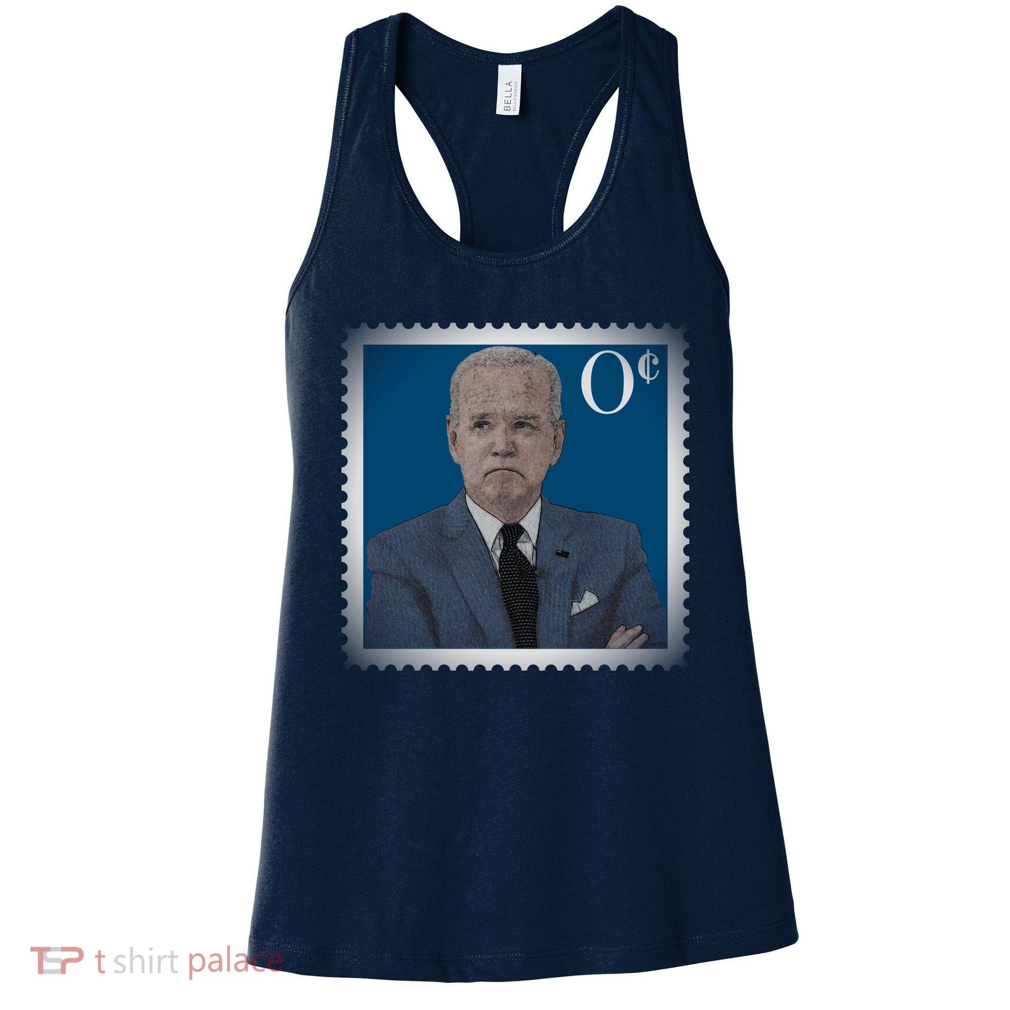 Biden Zero Cents Stamp Joe 0 Funny President Women's Tank Top