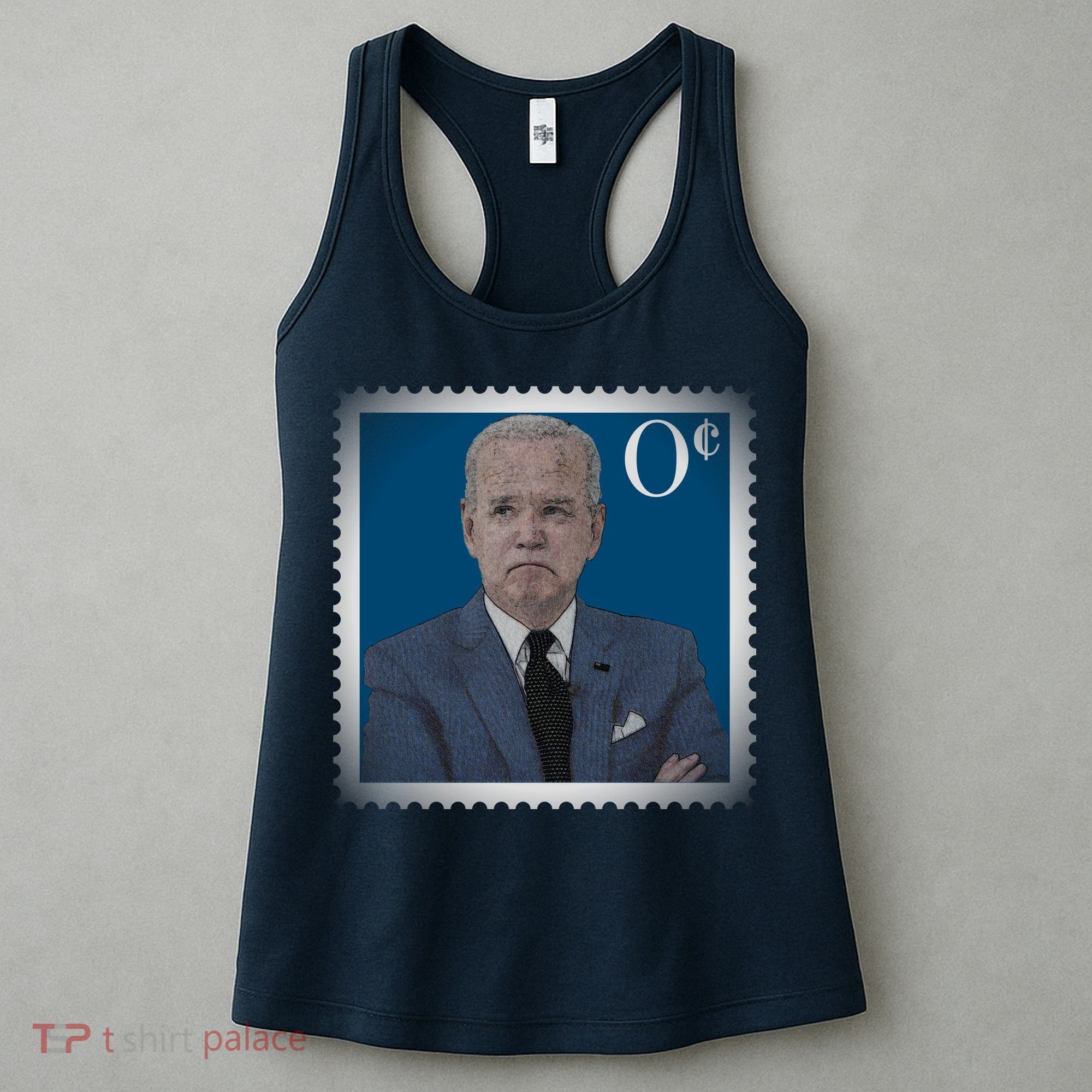 Biden Zero Cents Stamp Joe 0 Funny President Women's Tank Top