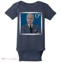 Biden Zero Cents Stamp Joe 0 Funny President Baby Bodysuit thumb 0