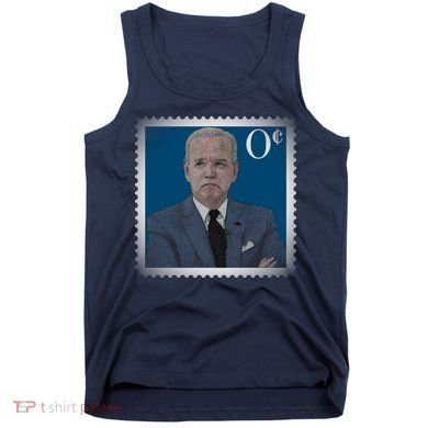 Biden Zero Cents Stamp Joe 0 Funny President Tank Top