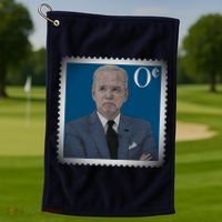 Biden Zero Cents Stamp Joe 0 Funny President Golf Towel thumb 1