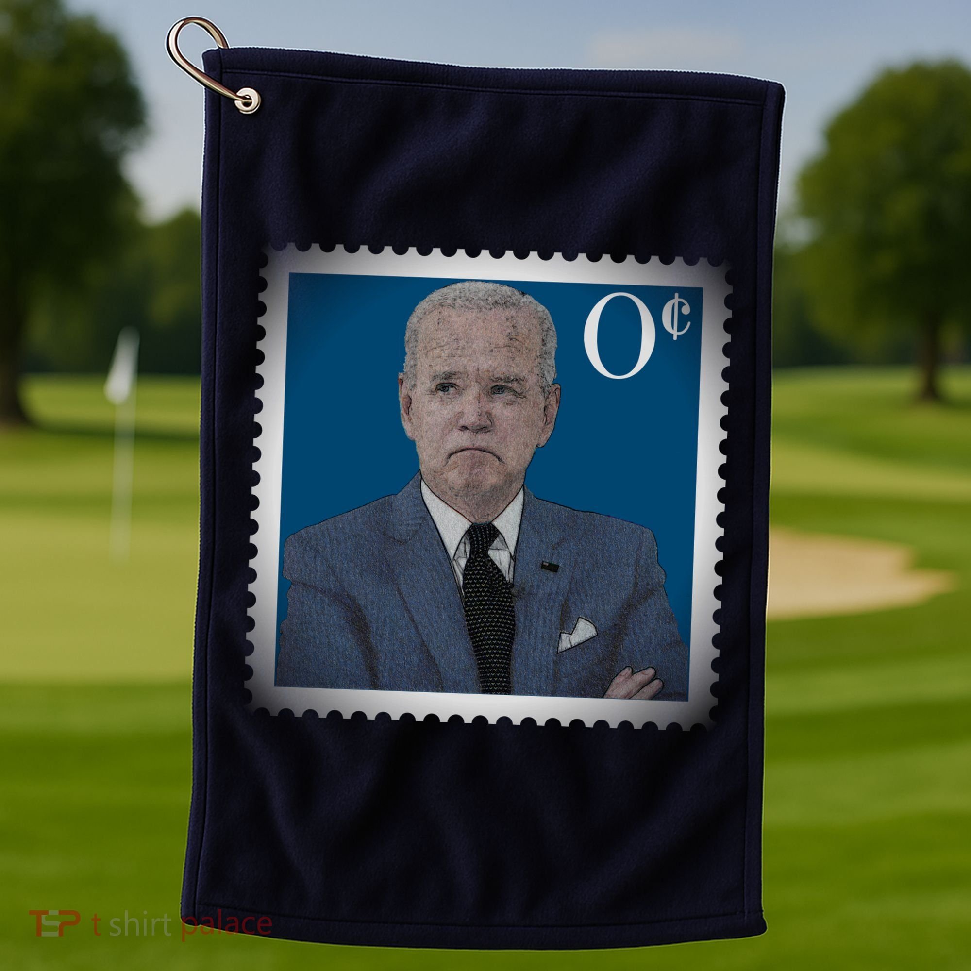 Biden Zero Cents Stamp Joe 0 Funny President Golf Towel