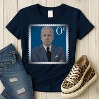 Biden Zero Cents Stamp Joe 0 Funny President Women's T-Shirt thumb 3