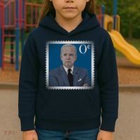 Biden Zero Cents Stamp Joe 0 Funny President Kids Hoodie thumb 3