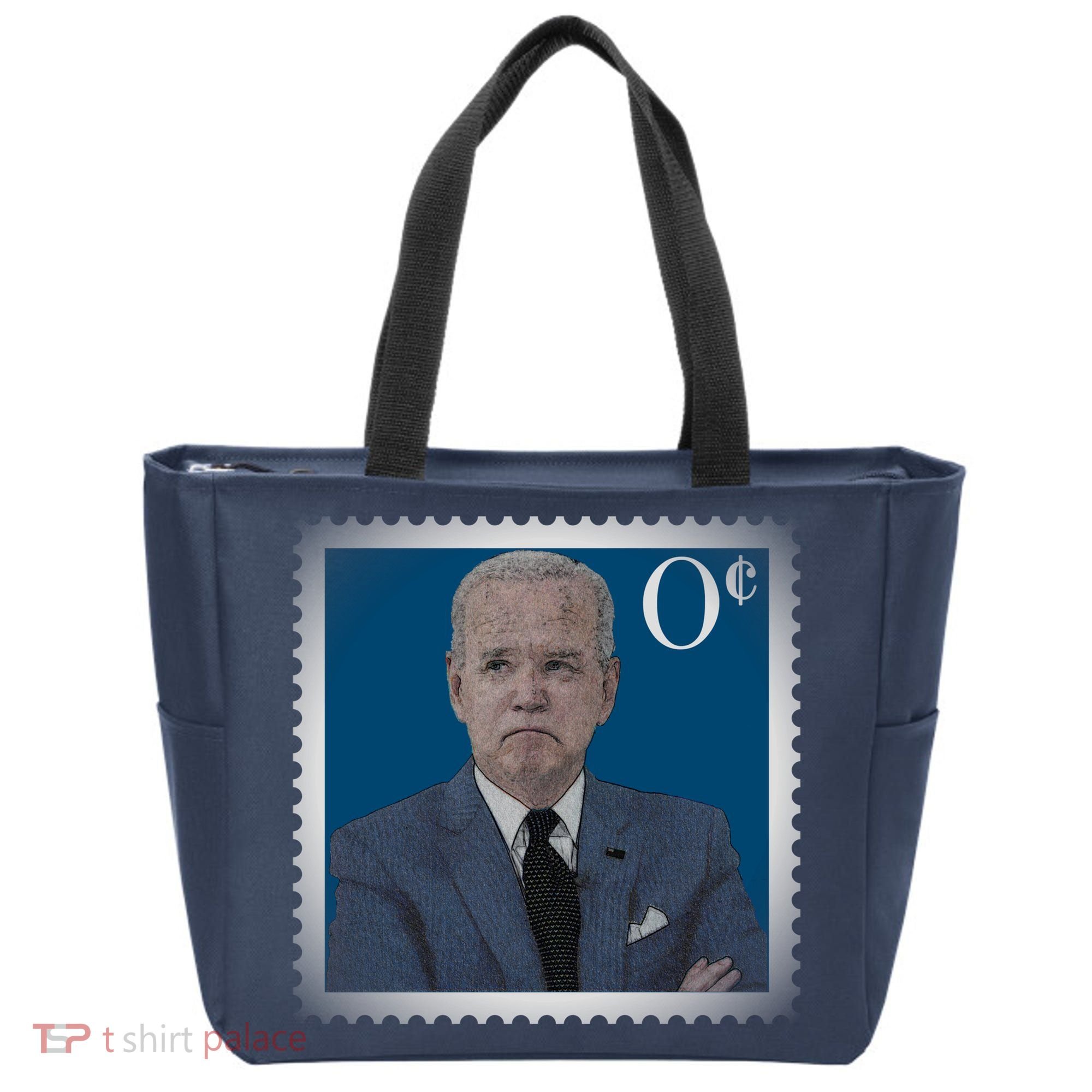 Biden Zero Cents Stamp Joe 0 Funny President Tote Bag