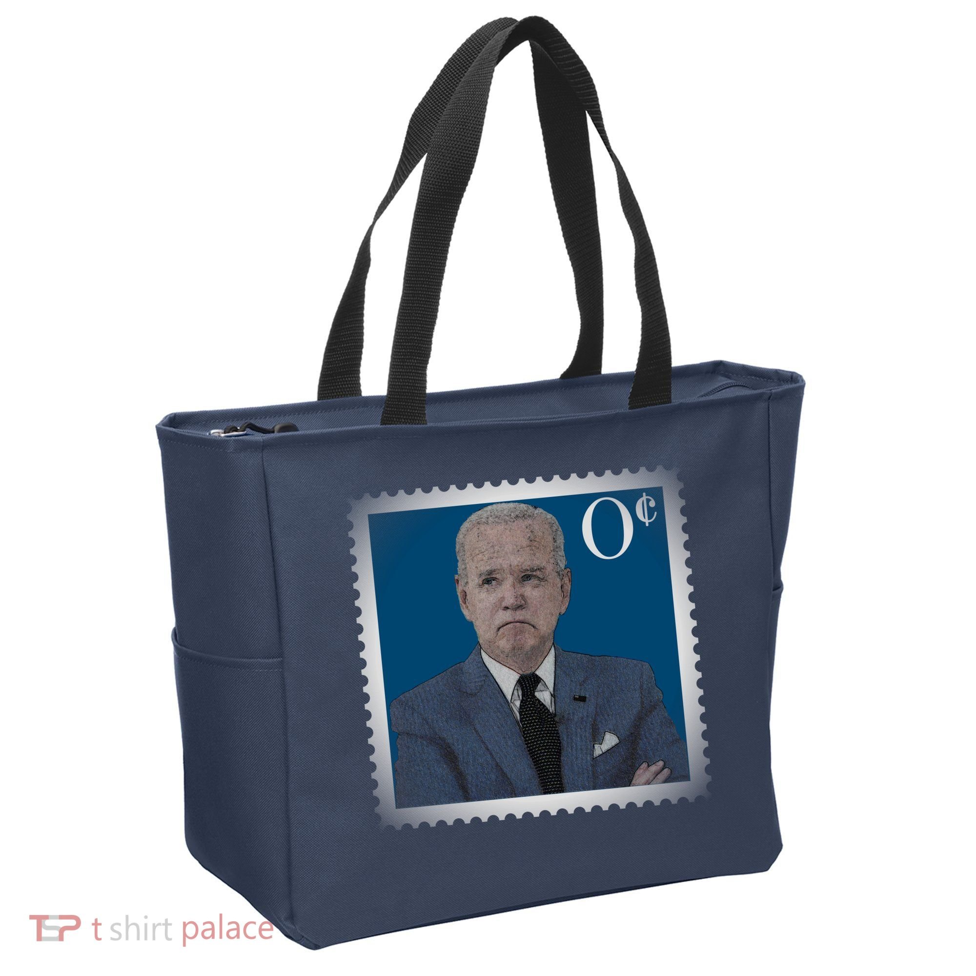 Biden Zero Cents Stamp Joe 0 Funny President Tote Bag