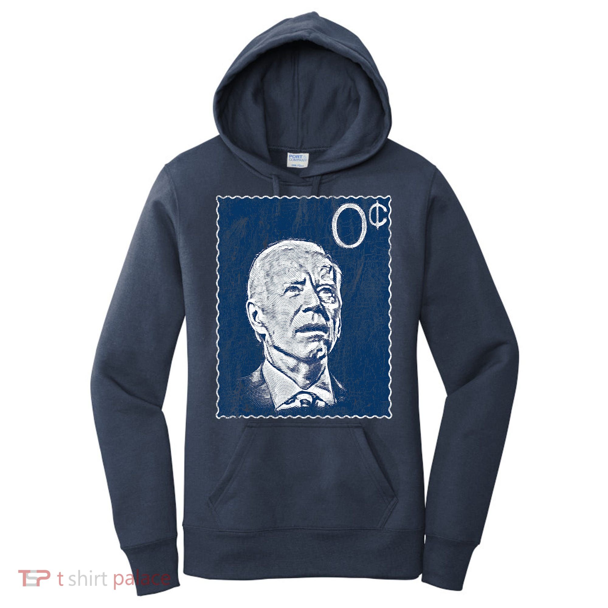 Biden Zero Cents Stamp 0 President Joe Women's Hoodie