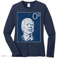 Biden Zero Cents Stamp 0 President Joe Women's Long Sleeve Shirt thumb 0