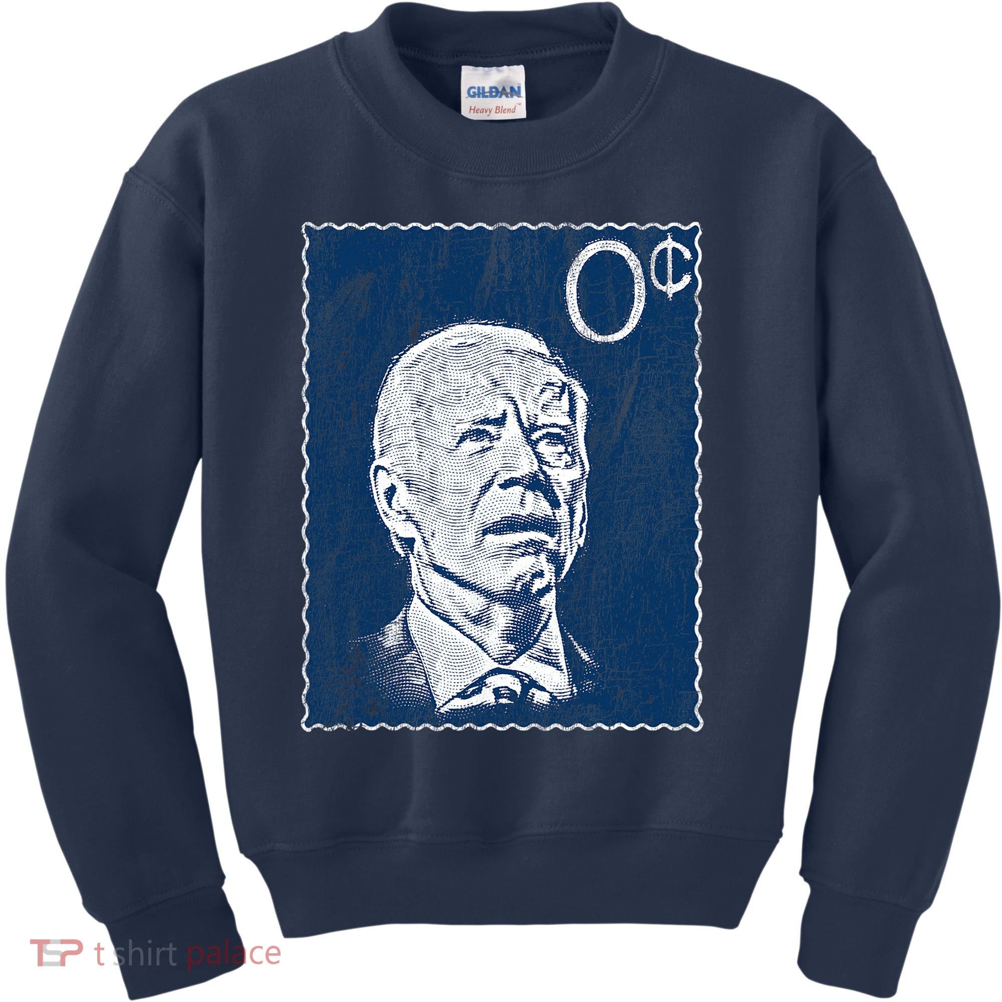Biden Zero Cents Stamp 0 President Joe Kids Sweatshirt