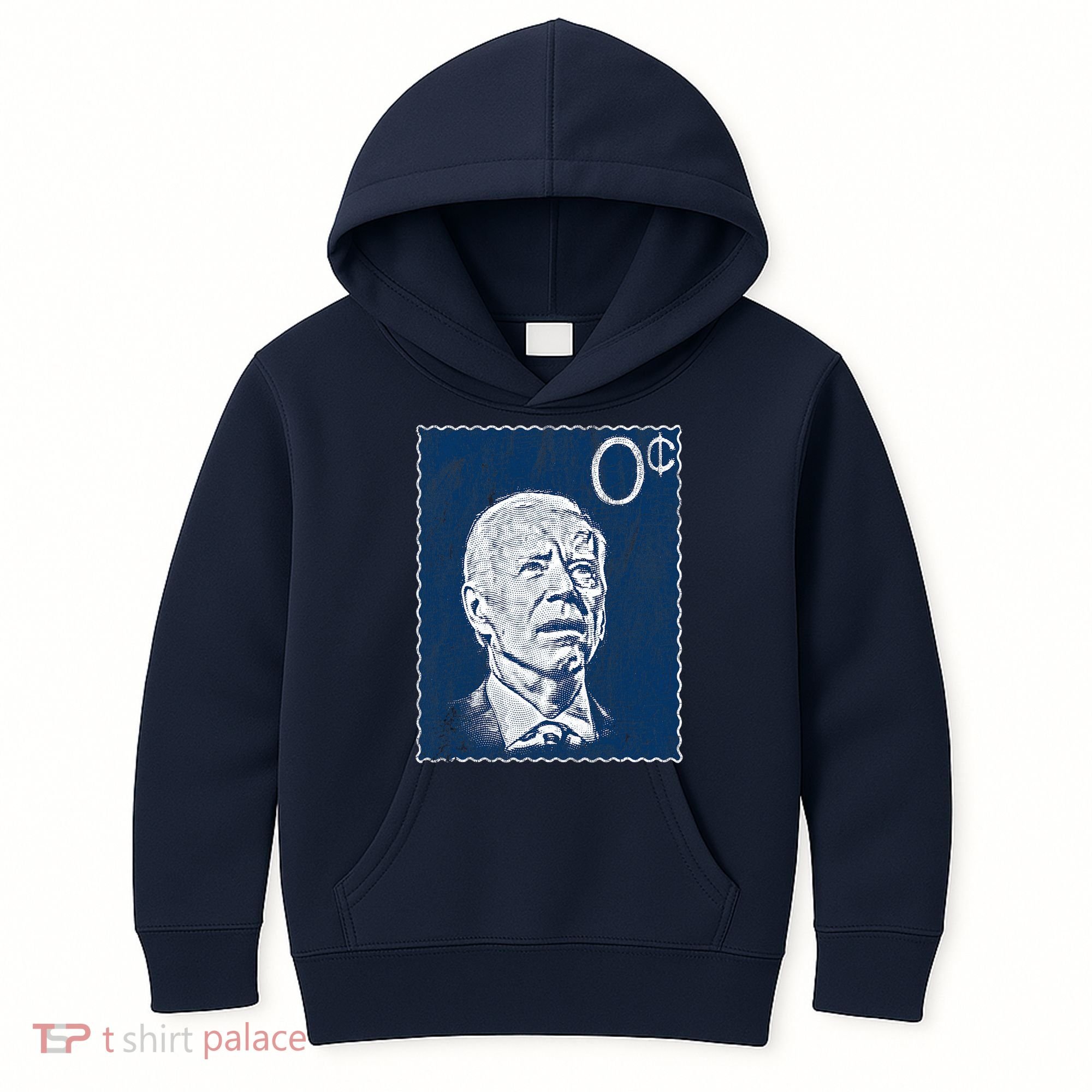 Biden Zero Cents Stamp 0 President Joe Kids Hoodie