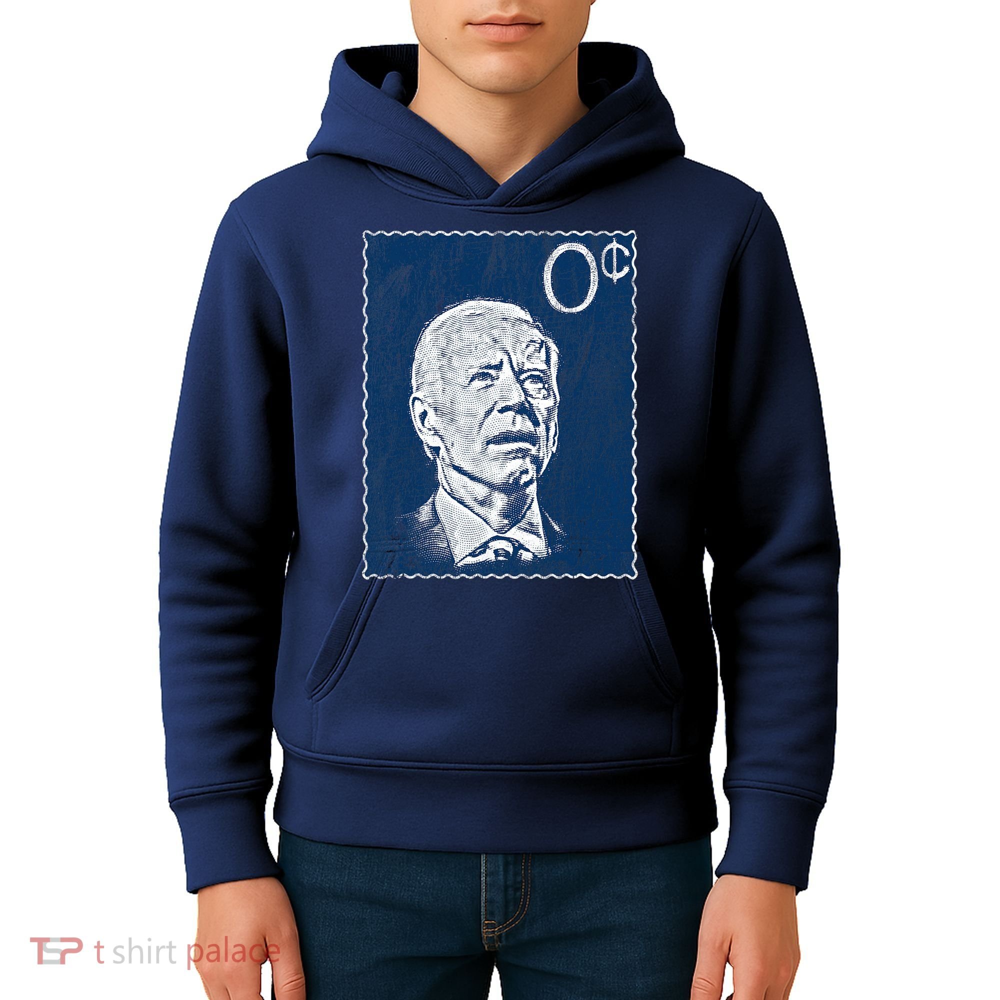 Biden Zero Cents Stamp 0 President Joe Kids Hoodie