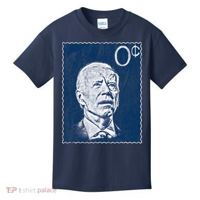 Biden Zero Cents Stamp 0 President Joe Kids T-Shirt