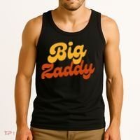 Big Zaddy Fathers Day Gift Present Retro style Tank Top thumb 3