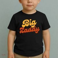 Big Zaddy Fathers Day Gift Present Retro style Toddler T-Shirt thumb 2