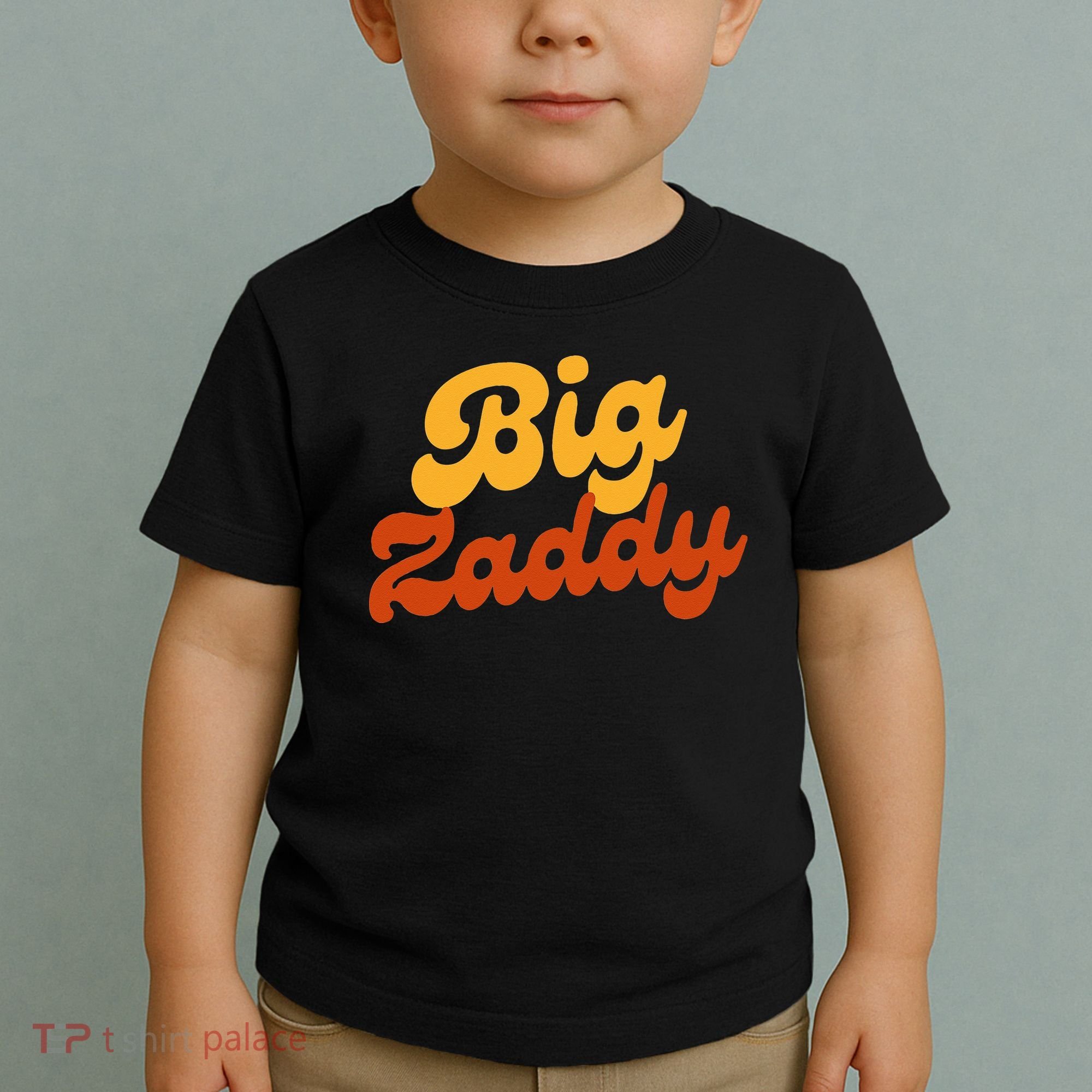 Big Zaddy Fathers Day Gift Present Retro style Toddler T-Shirt