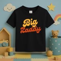 Big Zaddy Fathers Day Gift Present Retro style Toddler T-Shirt thumb 3