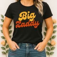 Big Zaddy Fathers Day Gift Present Retro style Women's T-Shirt thumb 2