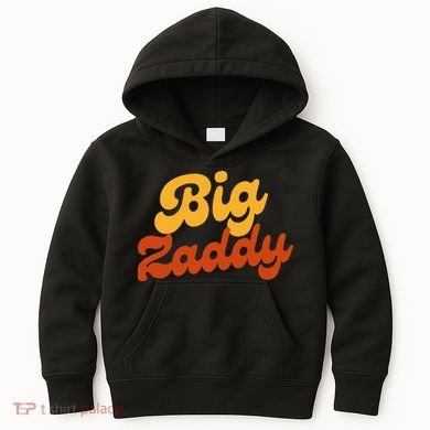 Big Zaddy Fathers Day Gift Present Retro style Kids Hoodie