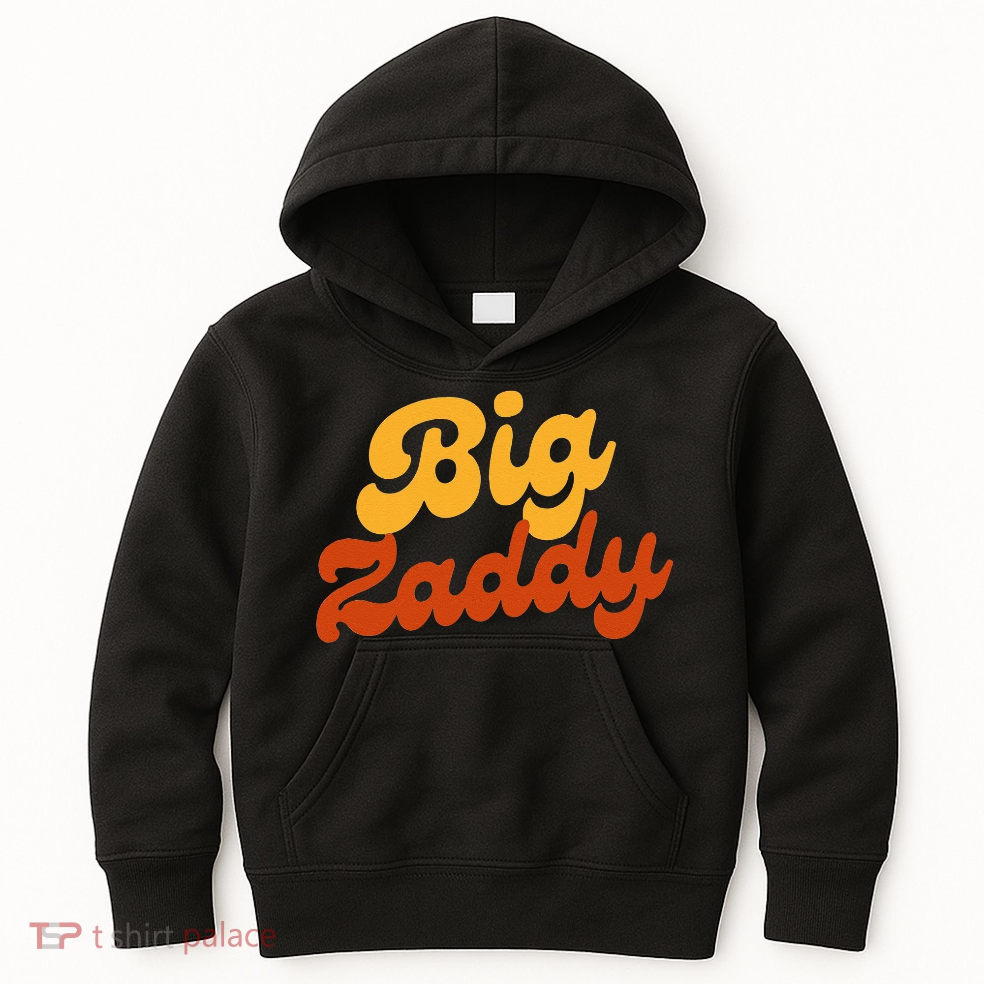 Big Zaddy Fathers Day Gift Present Retro style Kids Hoodie