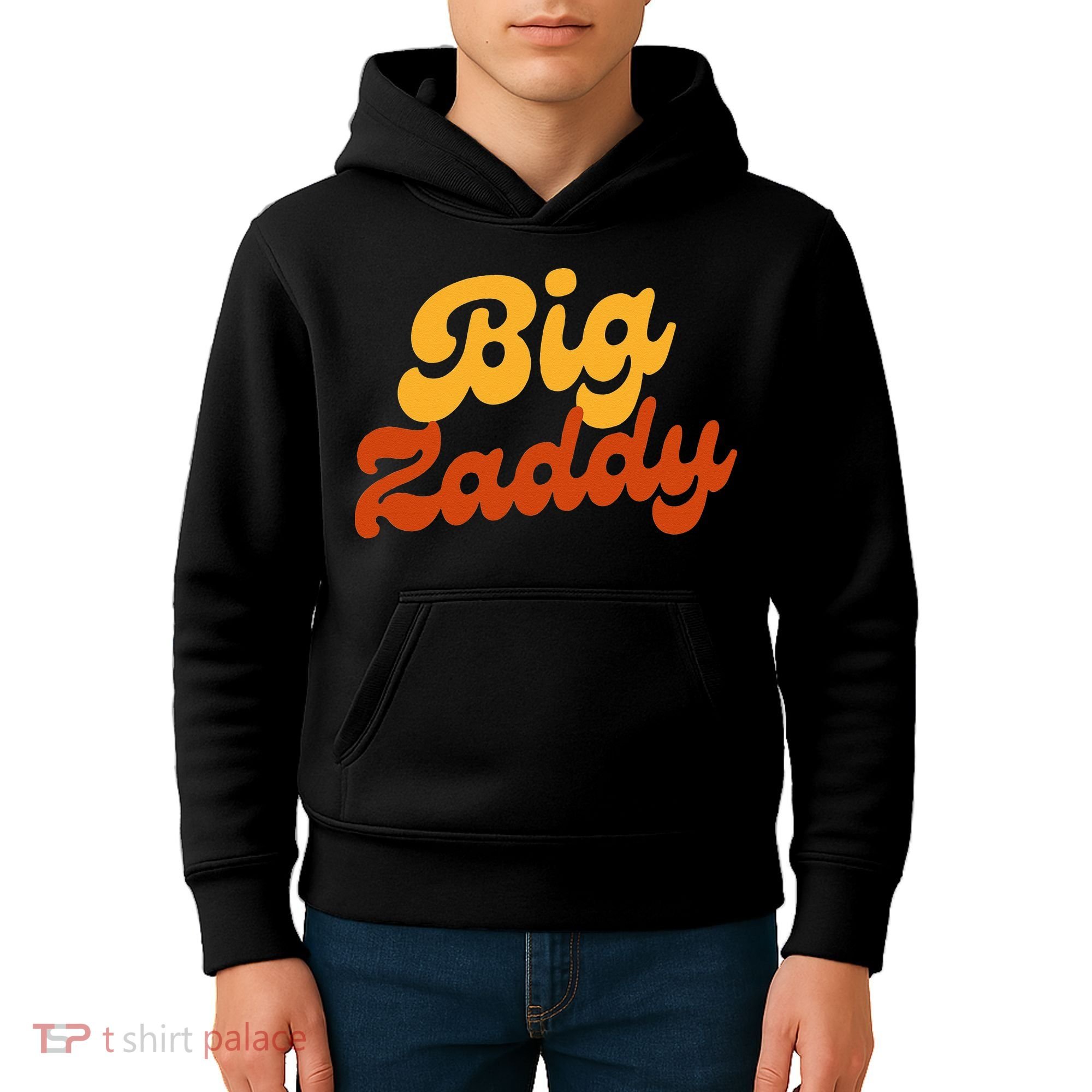 Big Zaddy Fathers Day Gift Present Retro style Kids Hoodie