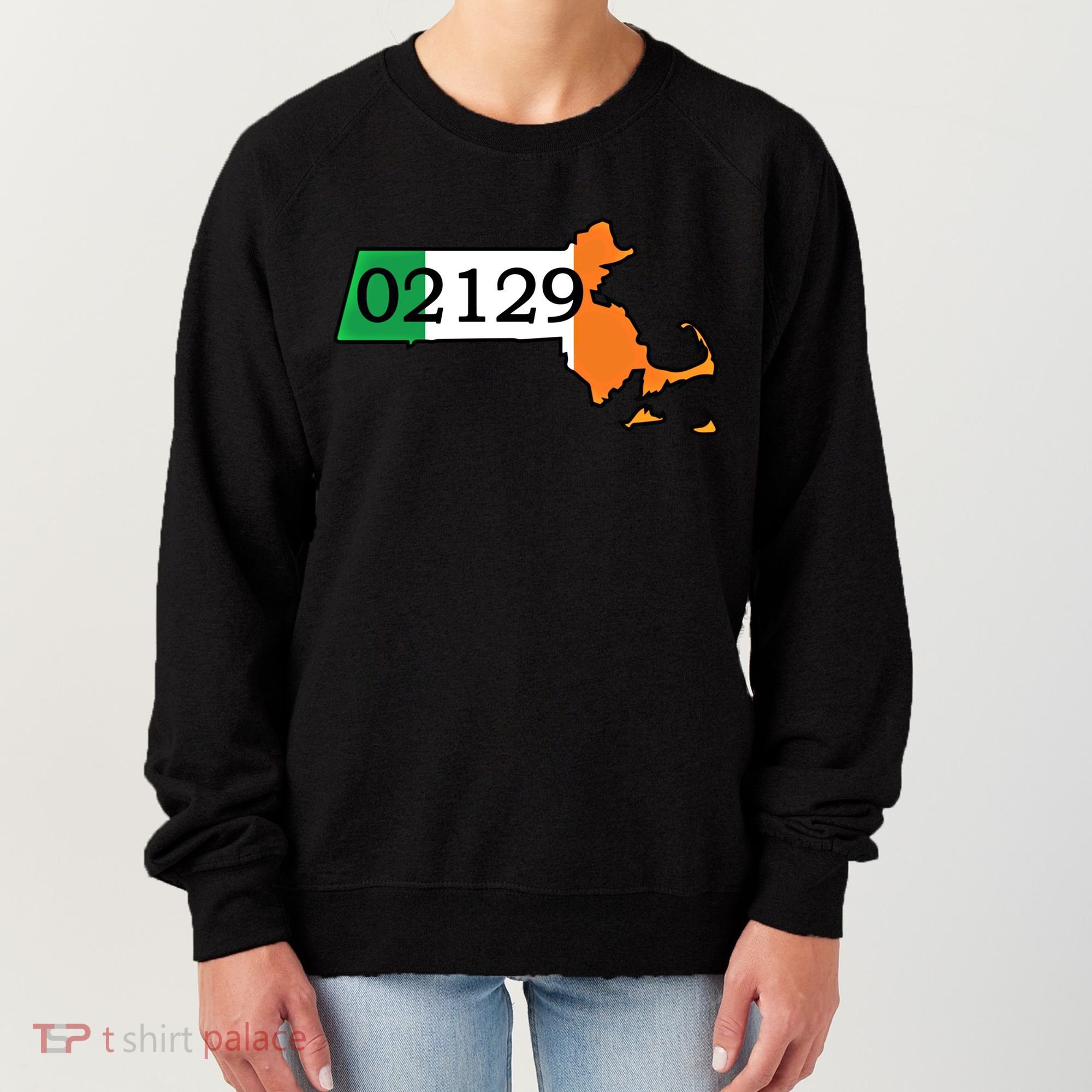 Charlestown 02129 Irish Flag Great Gift Women's Sweatshirt