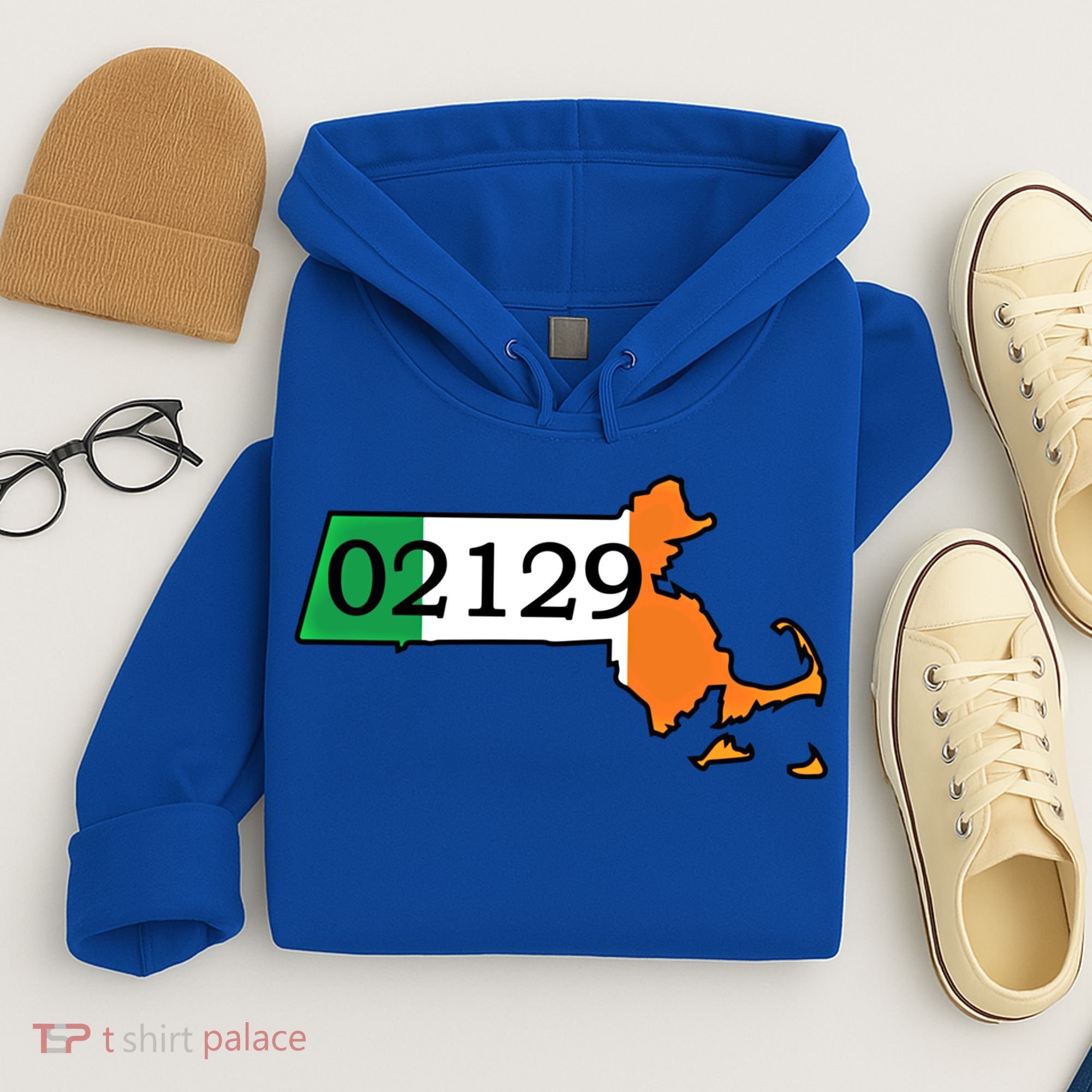 Charlestown 02129 Irish Flag Great Gift Hoodie