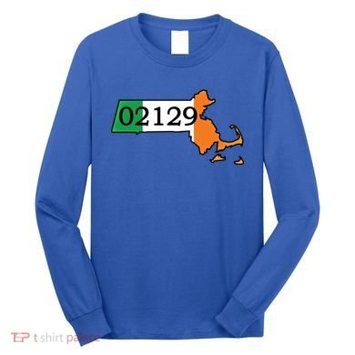 Charlestown 02129 Irish Flag Great Gift Long Sleeve Shirt