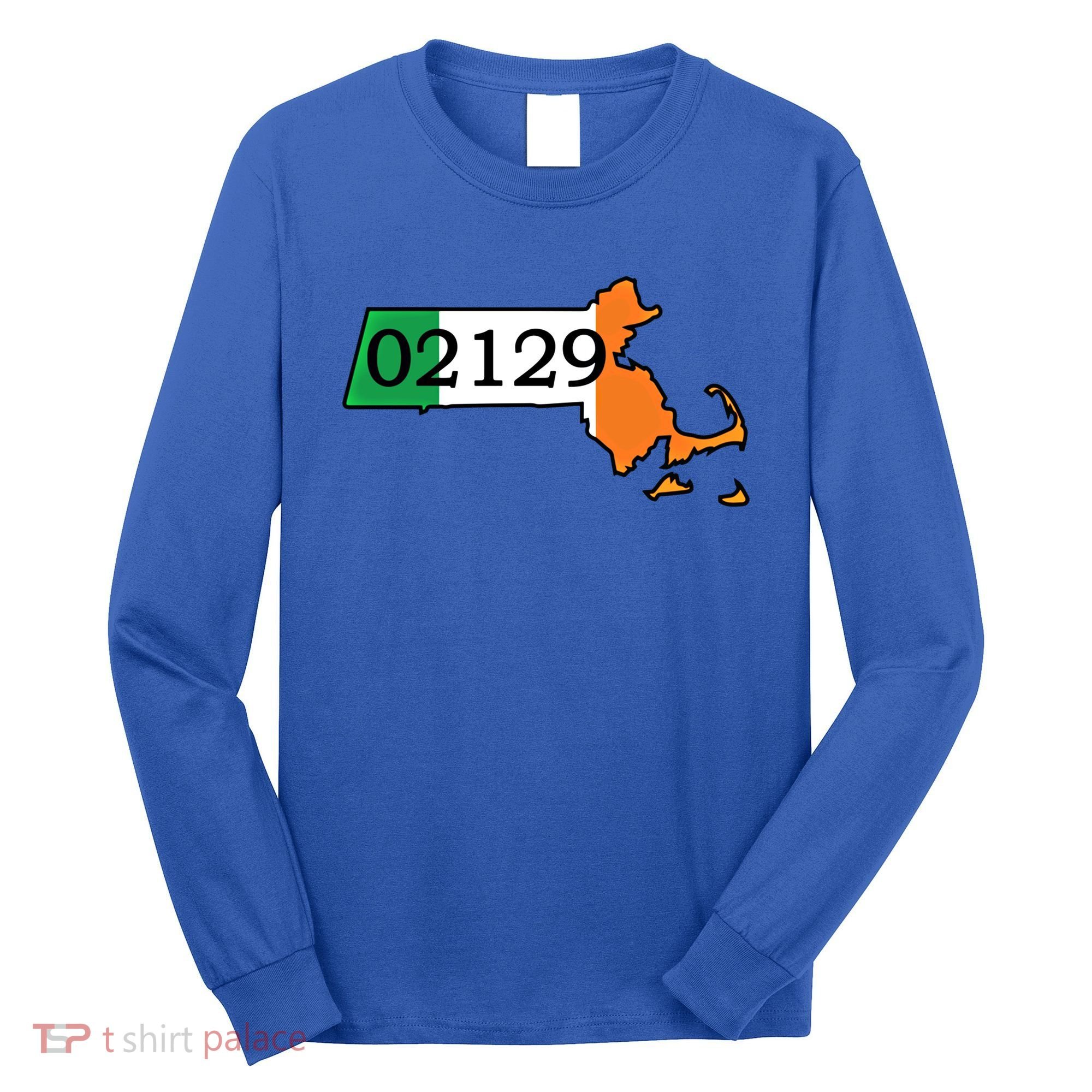 Charlestown 02129 Irish Flag Great Gift Long Sleeve Shirt