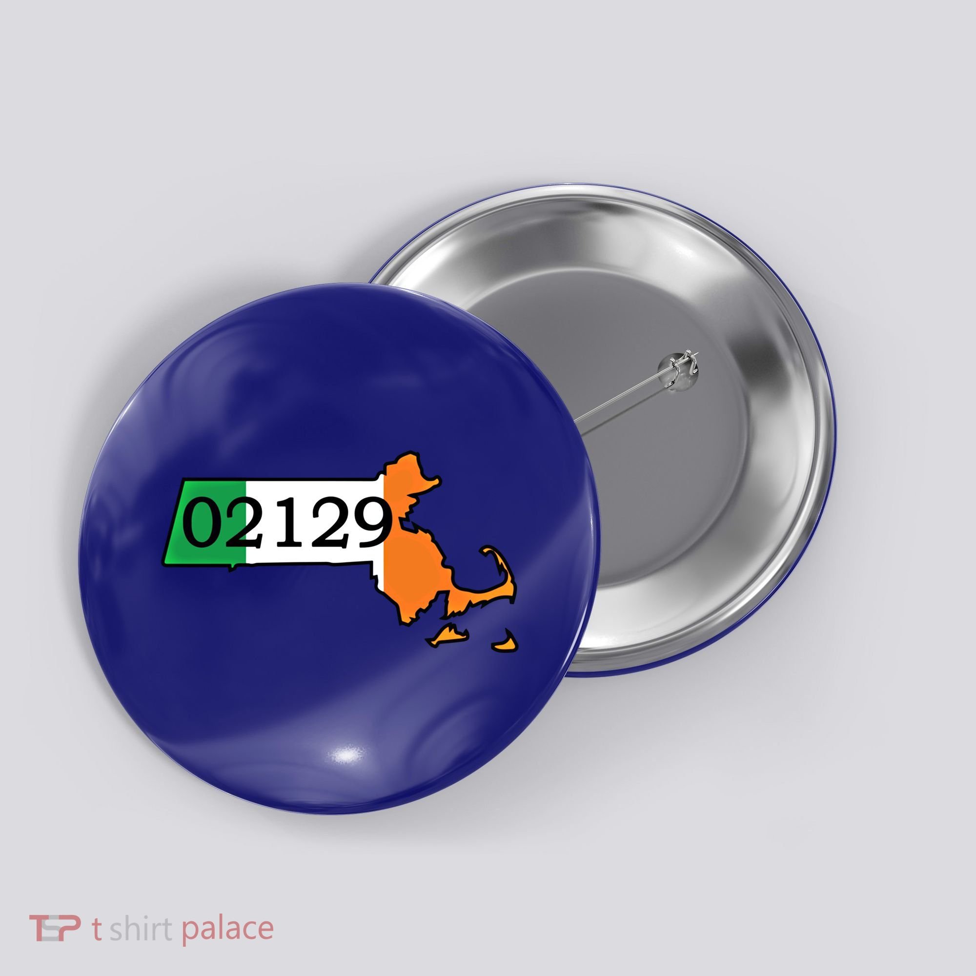 Charlestown 02129 Irish Flag Great Gift Button