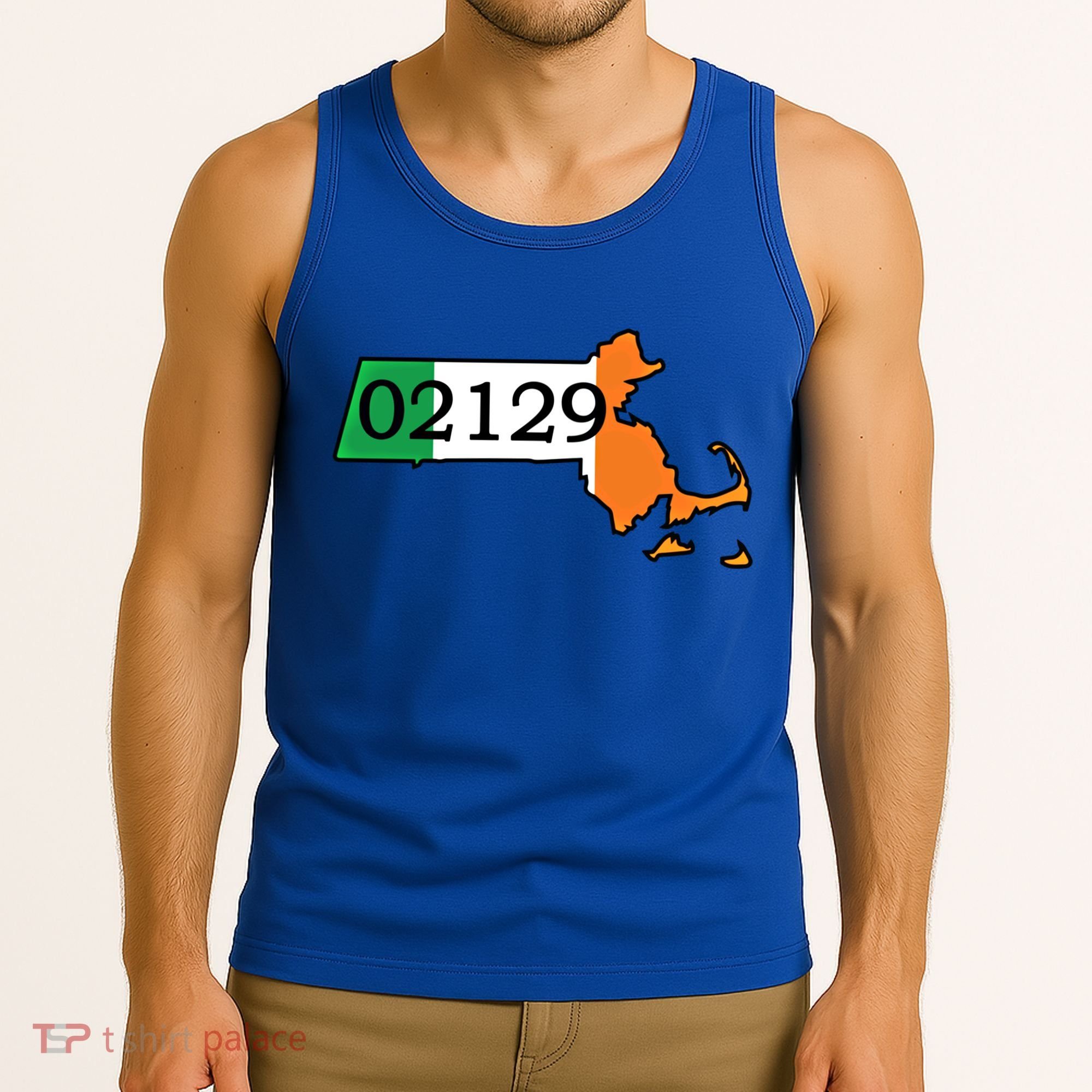 Charlestown 02129 Irish Flag Great Gift Tank Top