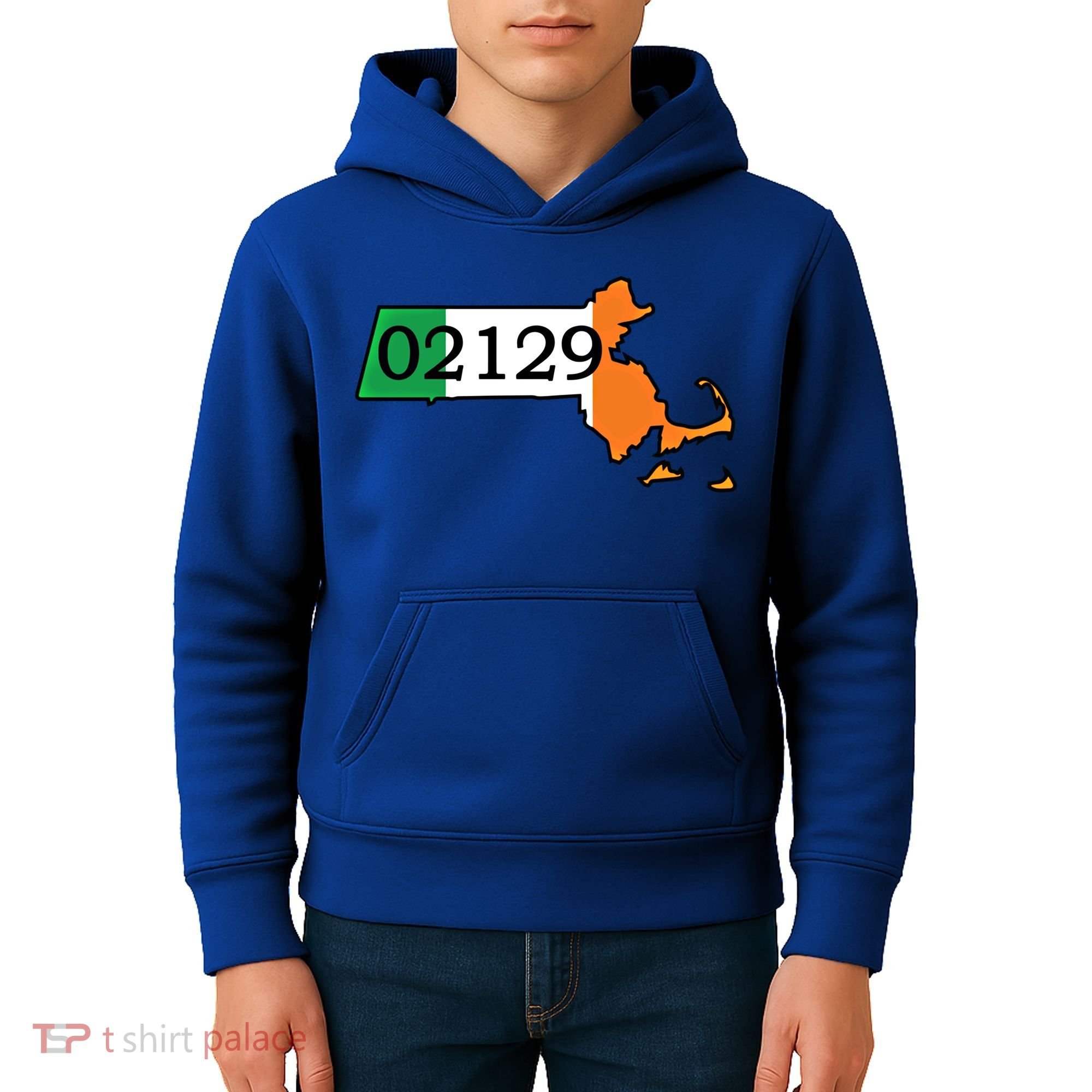 Charlestown 02129 Irish Flag Great Gift Kids Hoodie
