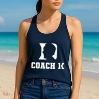 Coach 1K 1000 Wins Basketball College Font 1 K Women's Tank Top thumb 2