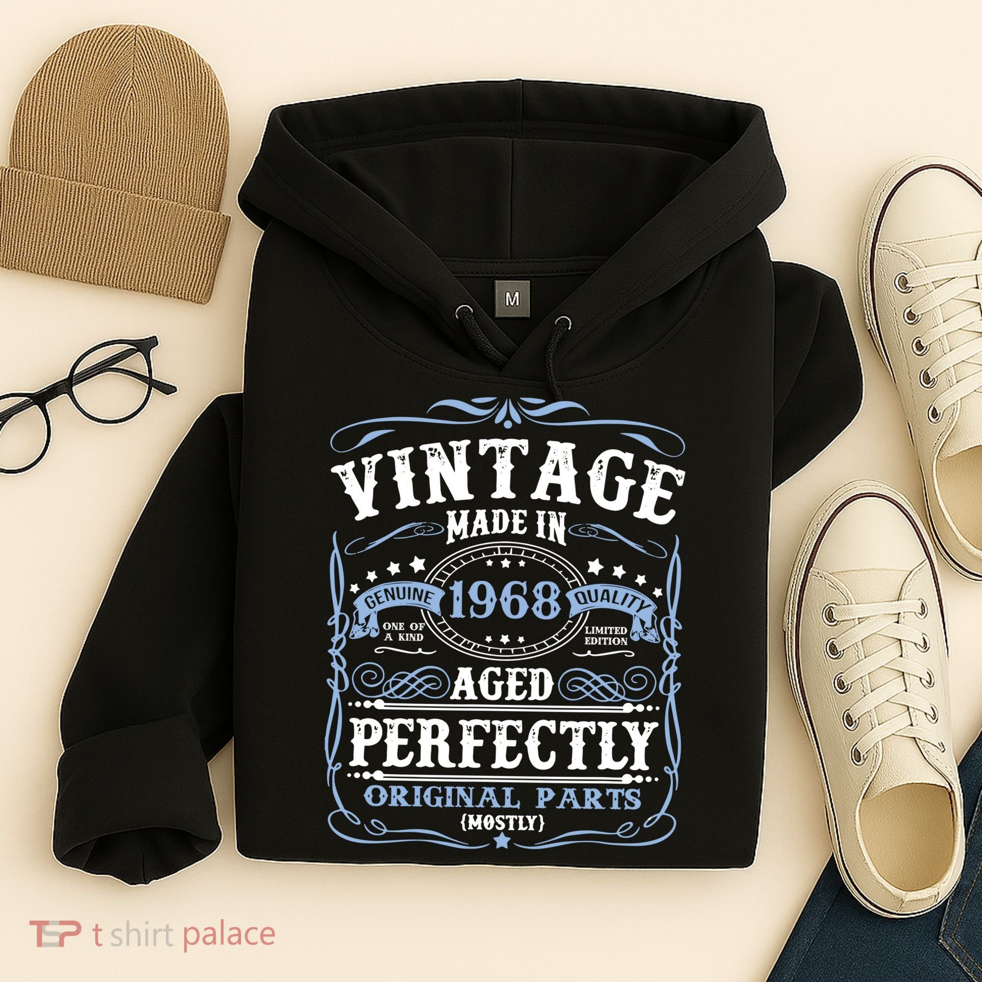 Classic 1968 Birthday Gift Hoodie