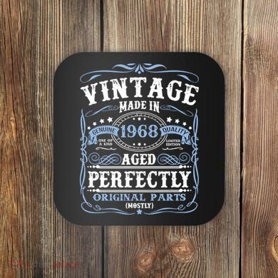 Classic 1968 Birthday Gift Coaster