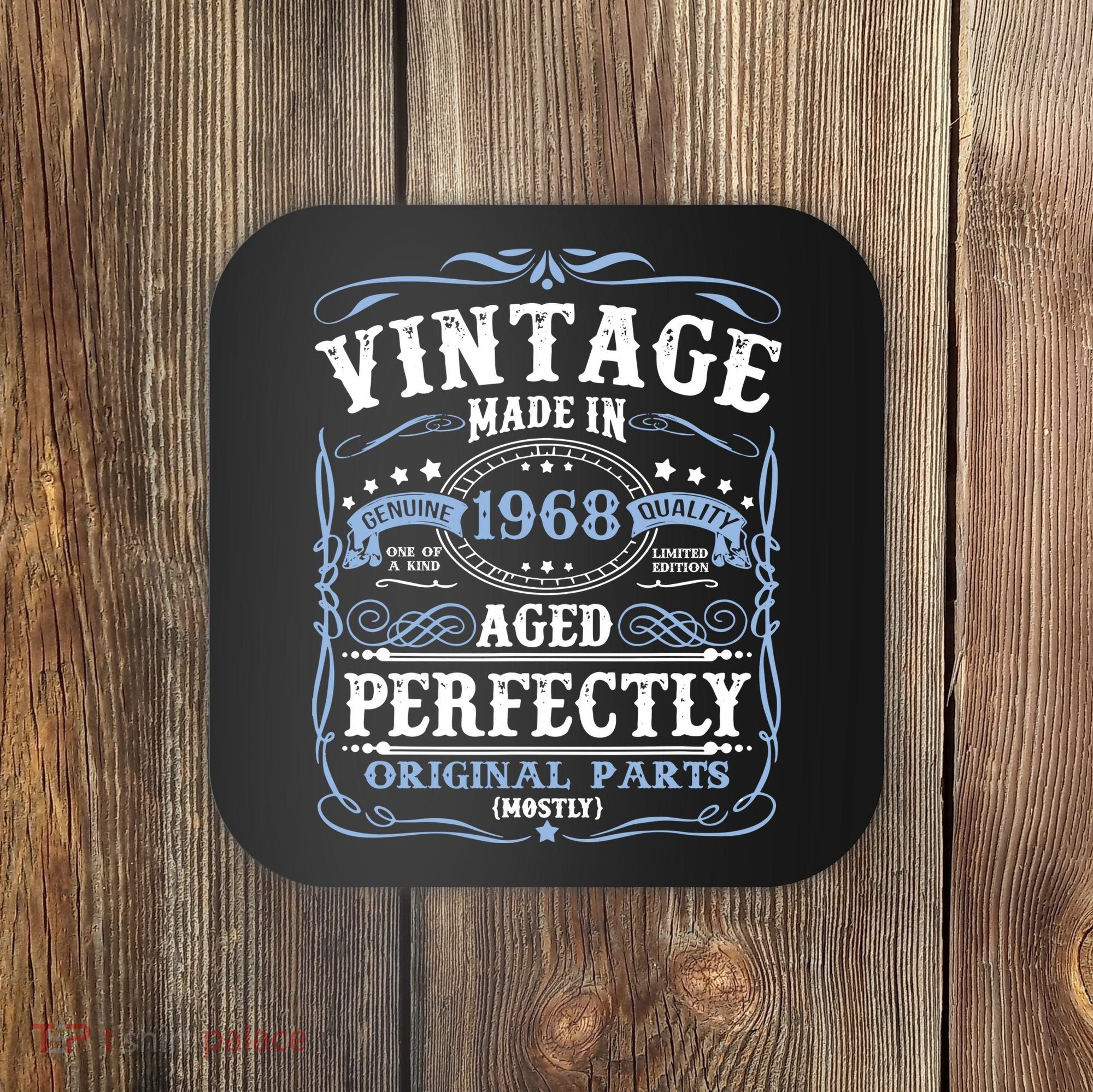 Classic 1968 Birthday Gift Coaster